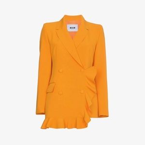 MSGM Double Breasted Ruffle Blazer / jacket